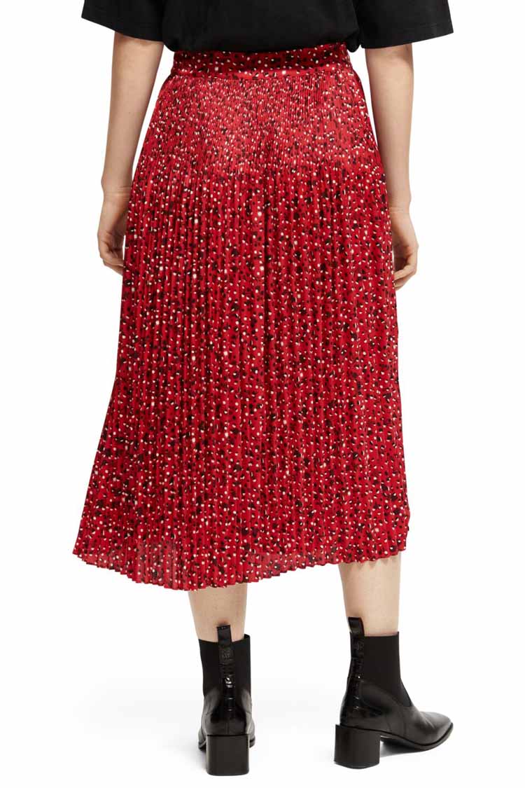 Pleated printed midi skirt | FINAL SALE