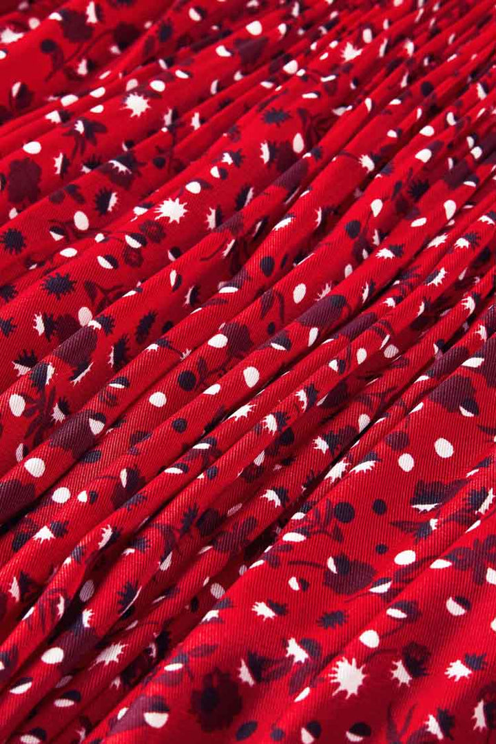 Pleated printed midi skirt | FINAL SALE