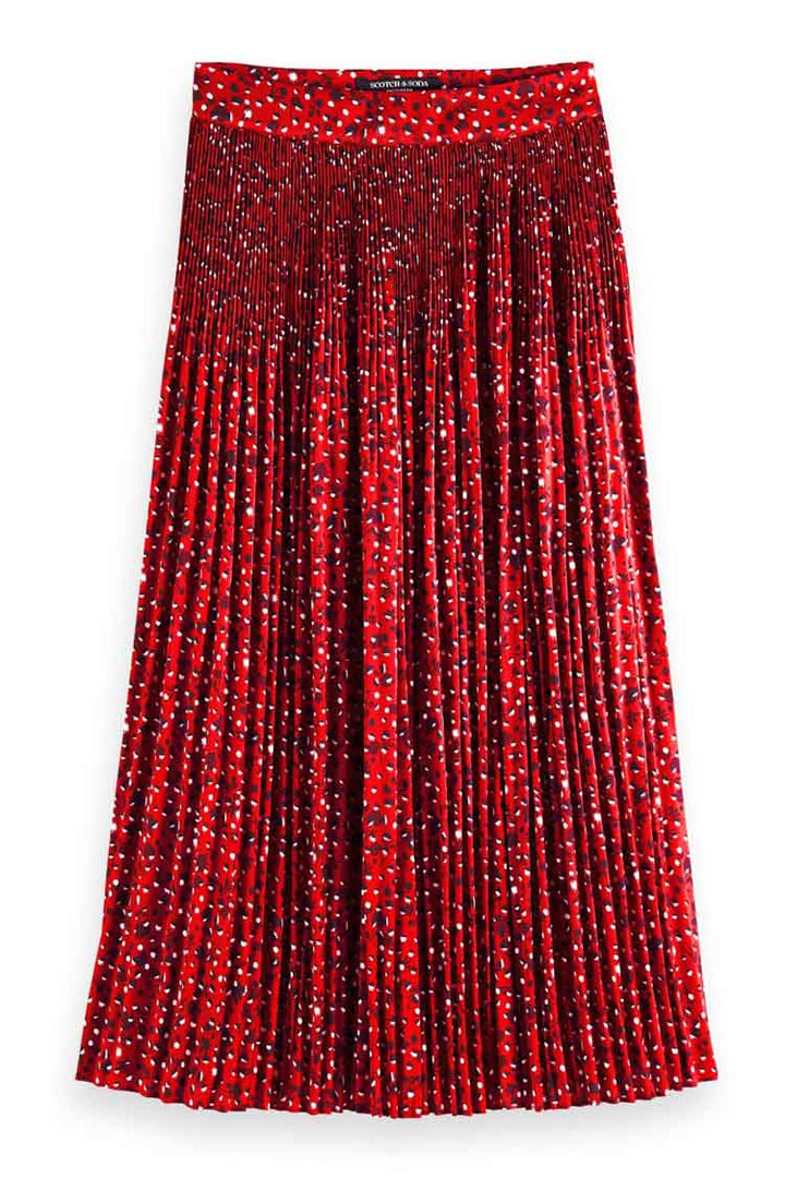 Pleated printed midi skirt | FINAL SALE