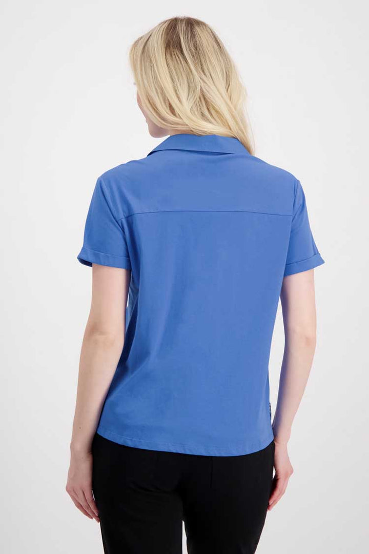 Polo Shirt w Patch Pockets in Ocean | FINAL SALE