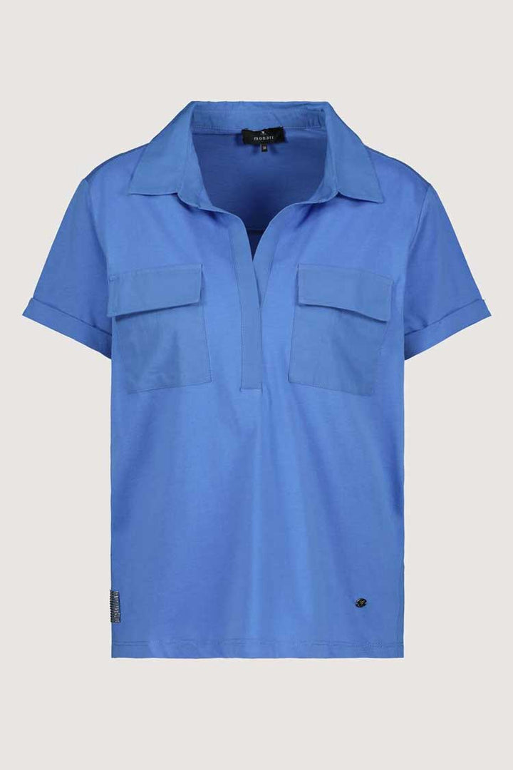 Polo Shirt w Patch Pockets in Ocean | FINAL SALE