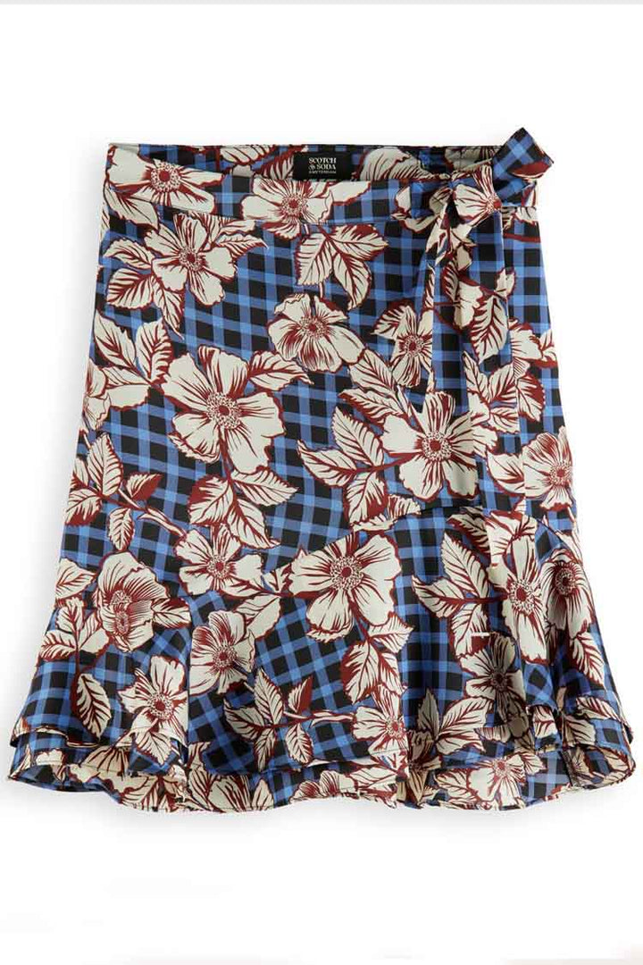 Printed Floral Wrap Skirt in Combo E | FINAL SALE