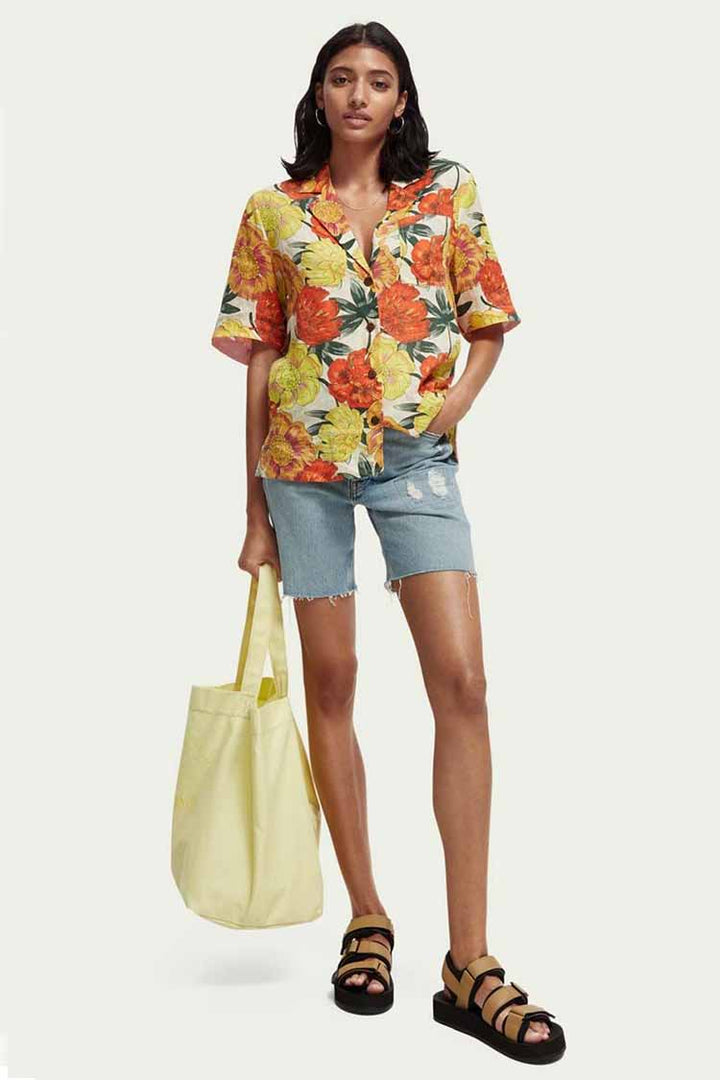 Printed Linen Hawaiian Shirt | FINAL SALE