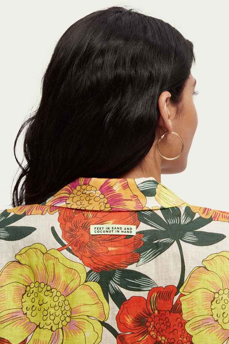 Printed Linen Hawaiian Shirt | FINAL SALE