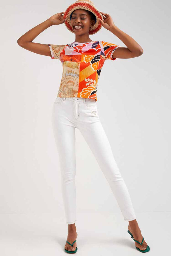 Printed Ribbed T-shirt | FINAL SALE