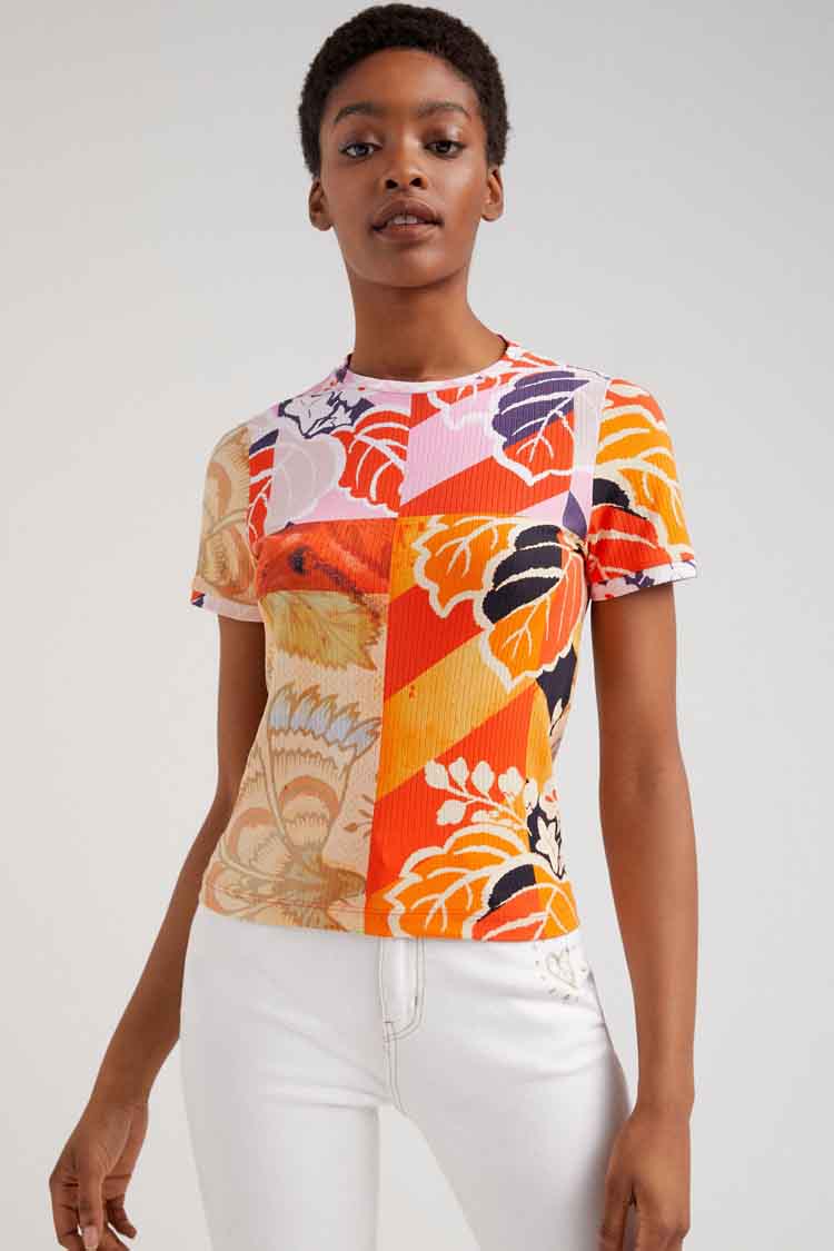 Printed Ribbed T-shirt | FINAL SALE