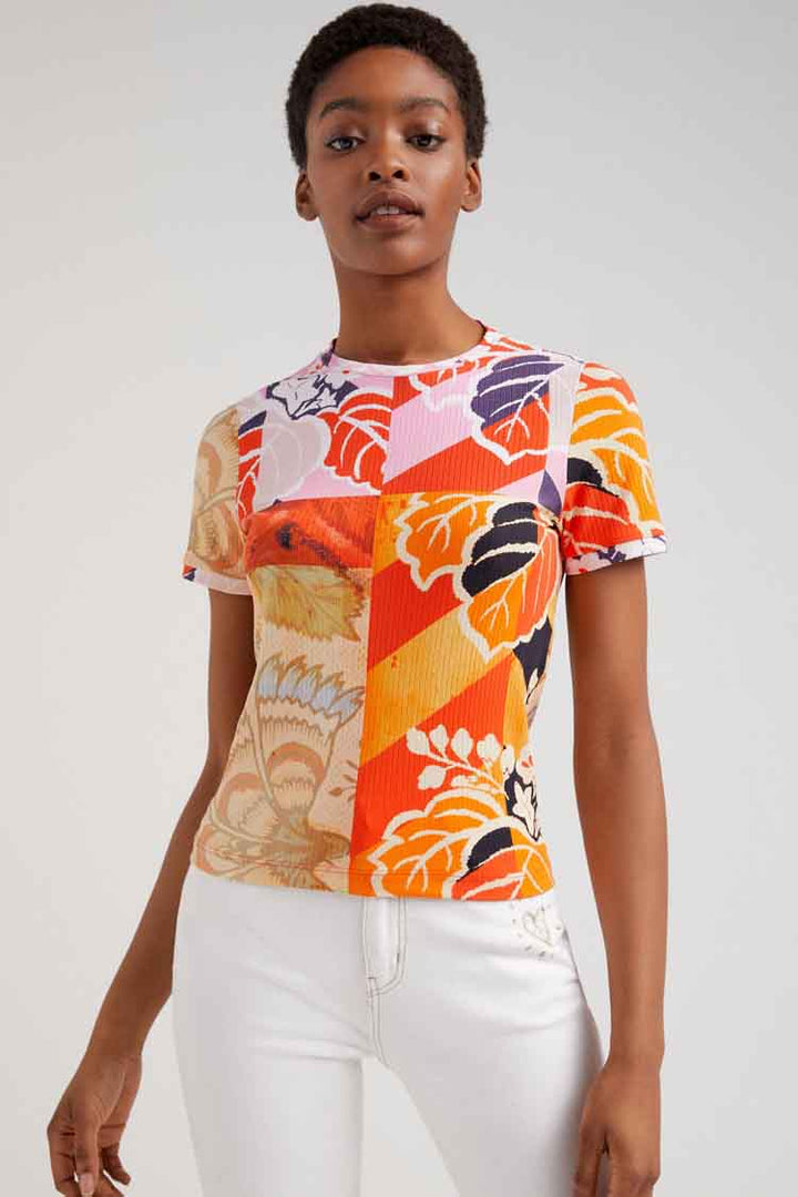 Printed Ribbed T-shirt | FINAL SALE