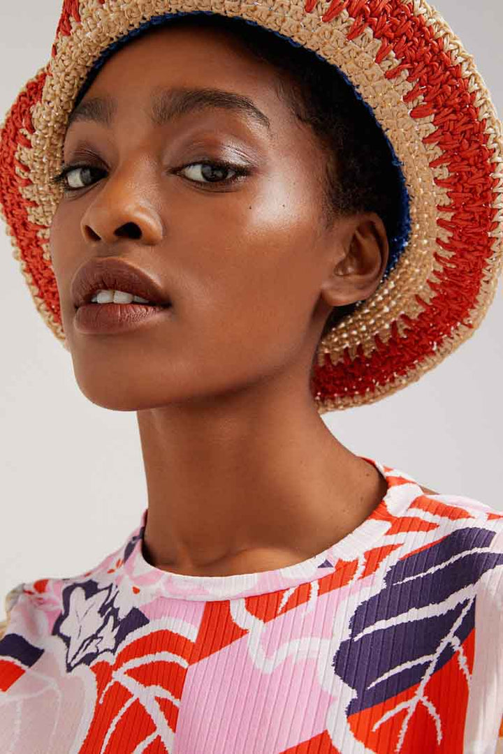 Printed Ribbed T-shirt | FINAL SALE