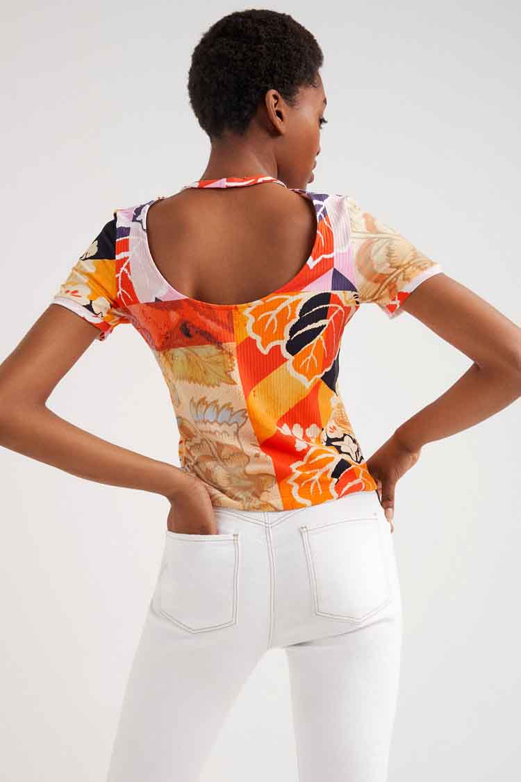 Printed Ribbed T-shirt | FINAL SALE