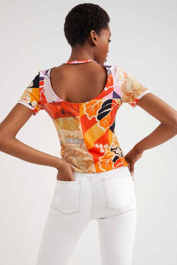 Printed Ribbed T-shirt | FINAL SALE