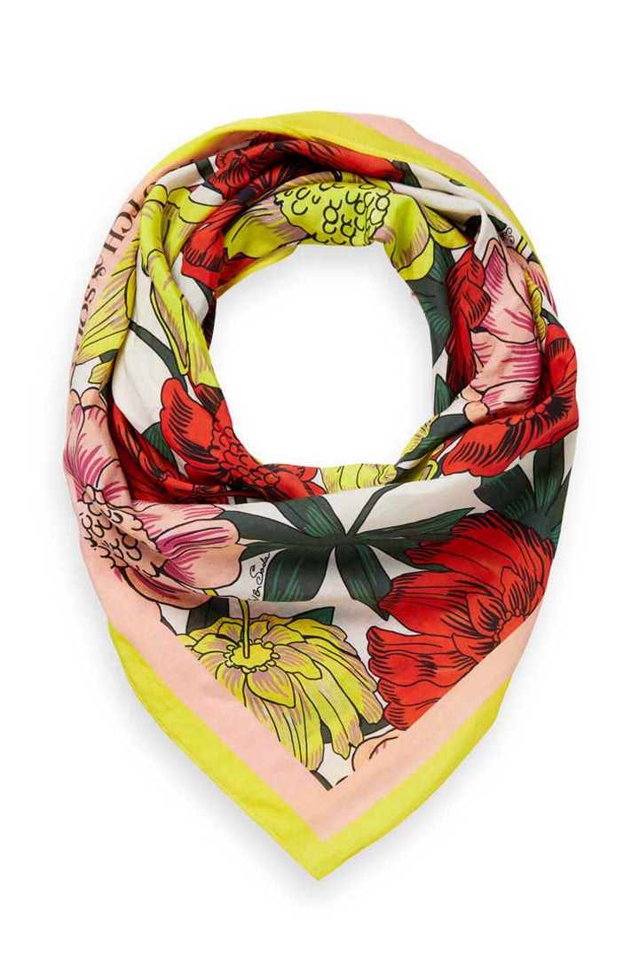 Printed Slub Linen-blend Scarf | FINAL SALE