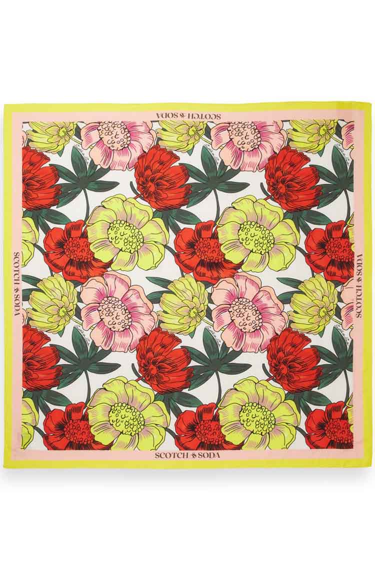 Printed Slub Linen-blend Scarf | FINAL SALE