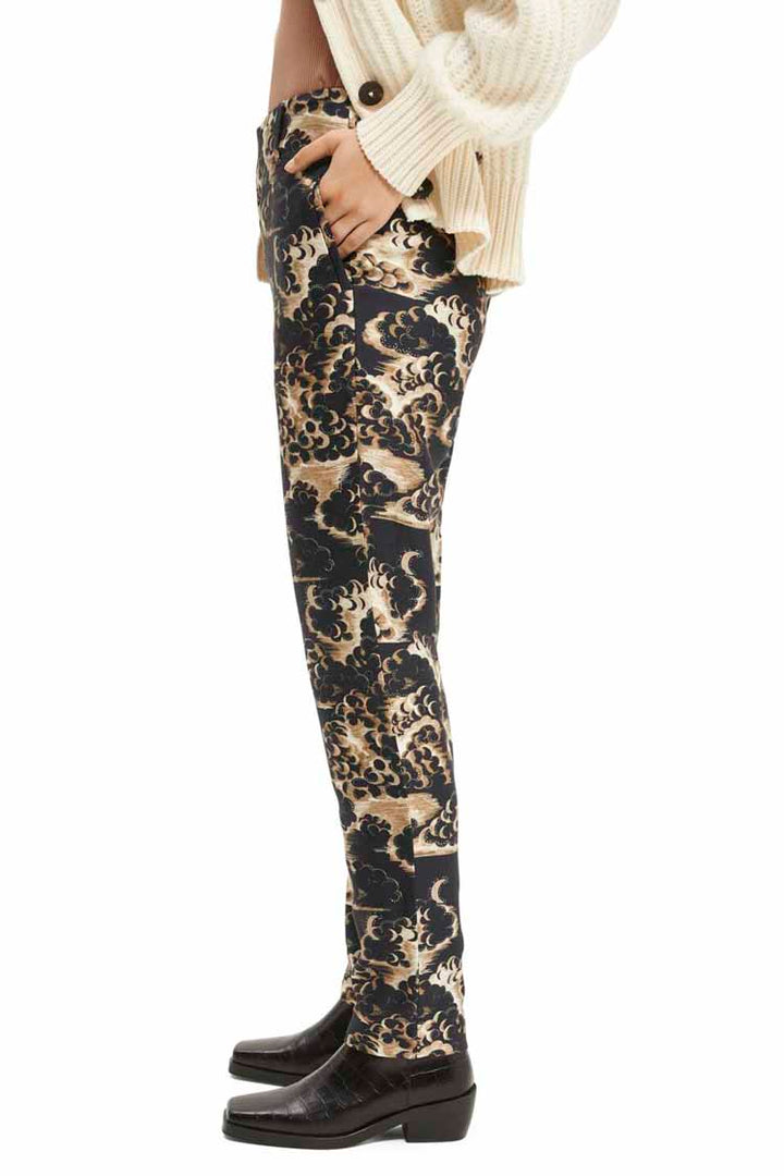 Printed Tapered Mid-Rise Pants in Combo A | FINAL SALE