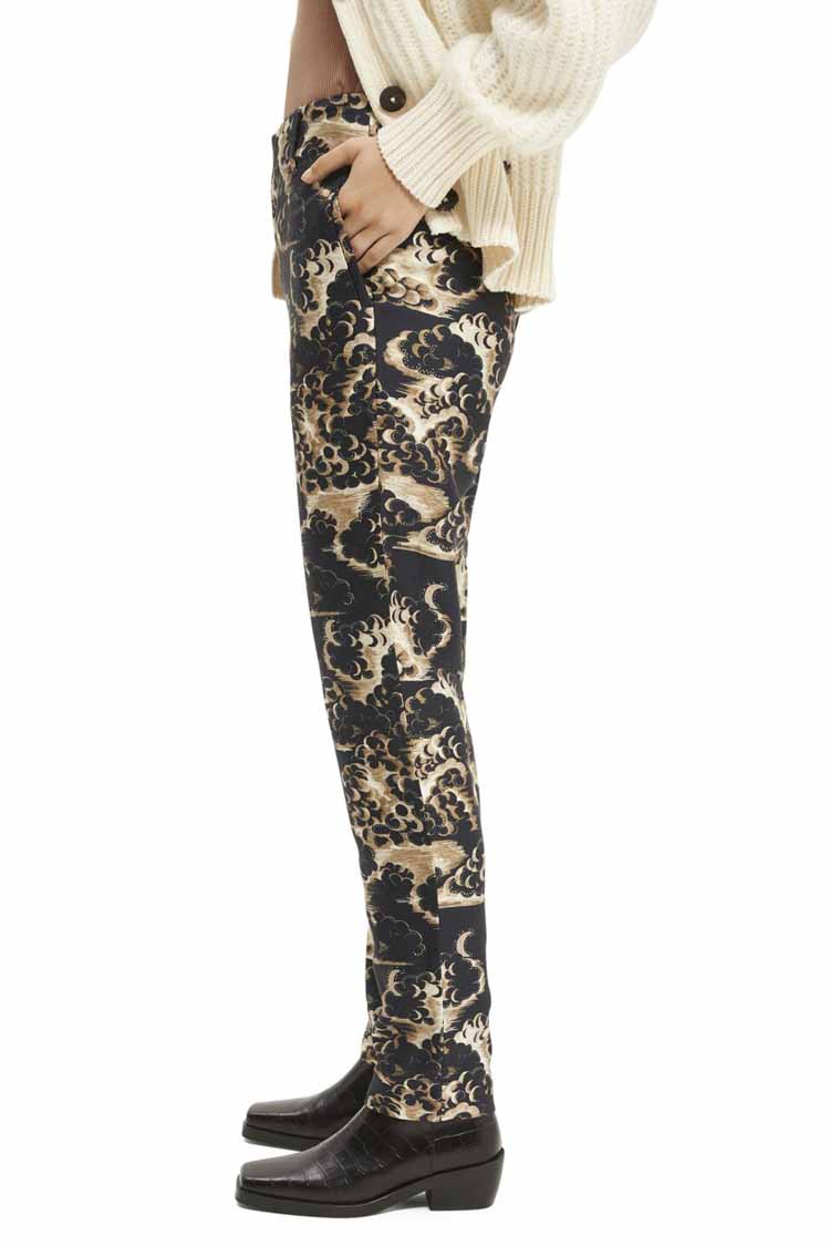 Printed Tapered Mid-Rise Pants | FINAL SALE