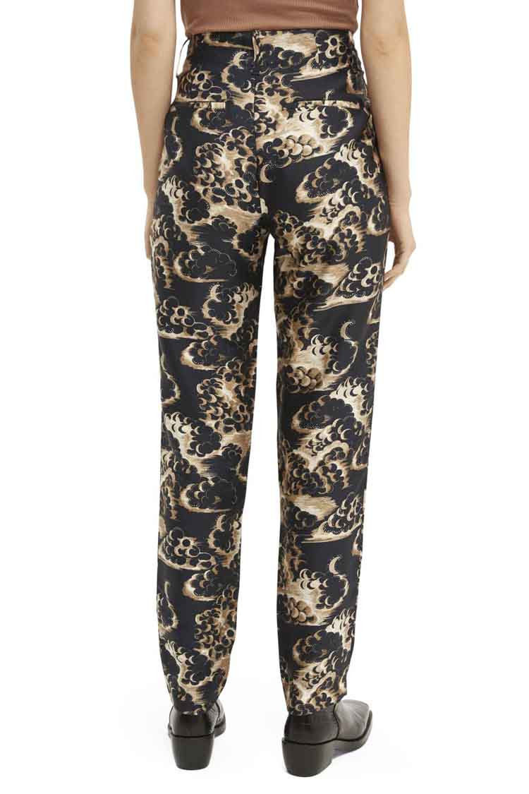 Printed Tapered Mid-Rise Pants in Combo A | FINAL SALE