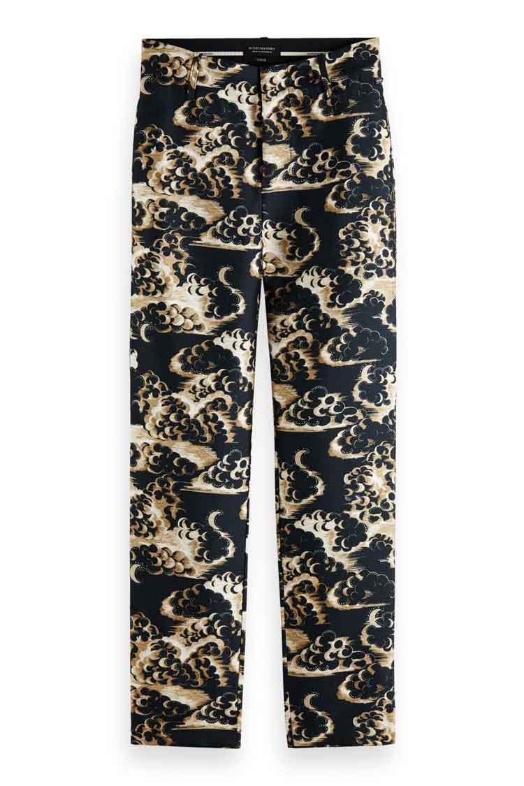 Printed Tapered Mid-Rise Pants in Combo A | FINAL SALE