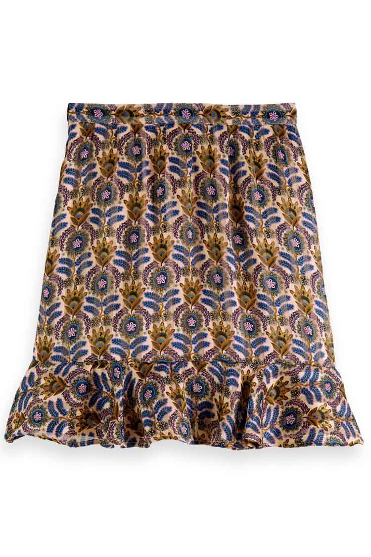 Printed Wrap Over Mini Skirt in Combo B | FINAL SALE