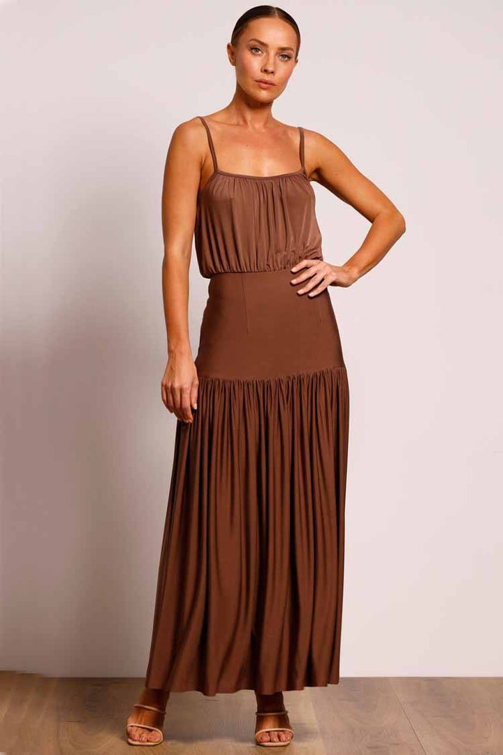 Providence Strap Midi Dress in Brownie Dresses Pasduchas 