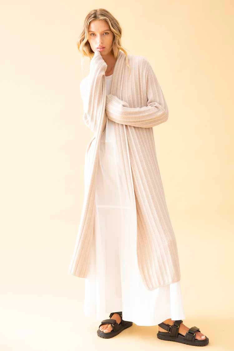 Puff Rib Coat in Tea Rose Jackets & Outerwear Mela Purdie 