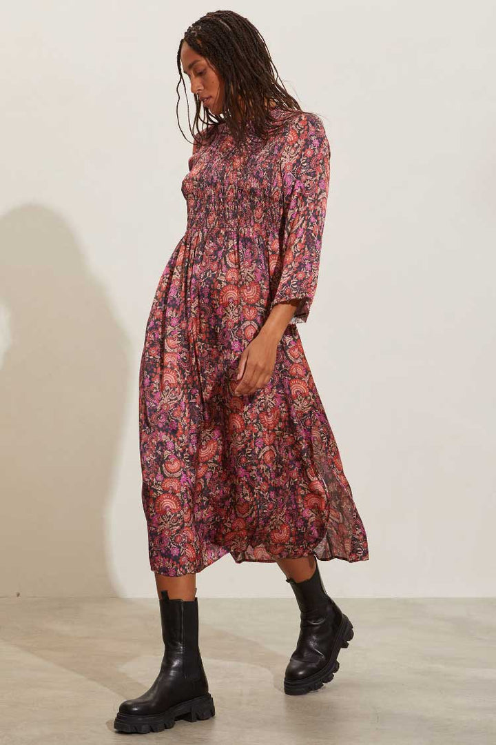 Rosemary Long Dress in Dazzling Pink
