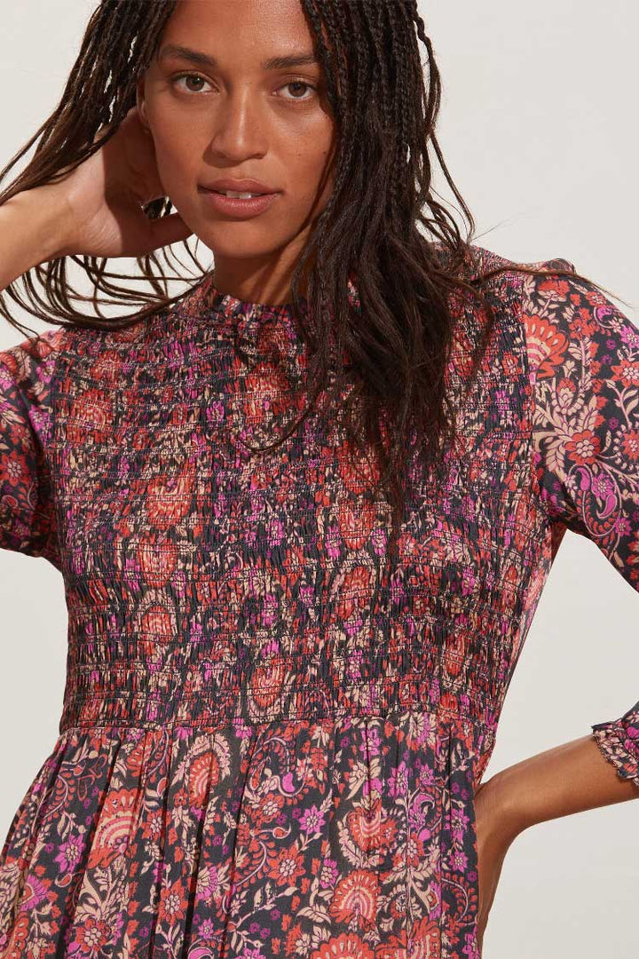 Rosemary Long Dress in Dazzling Pink