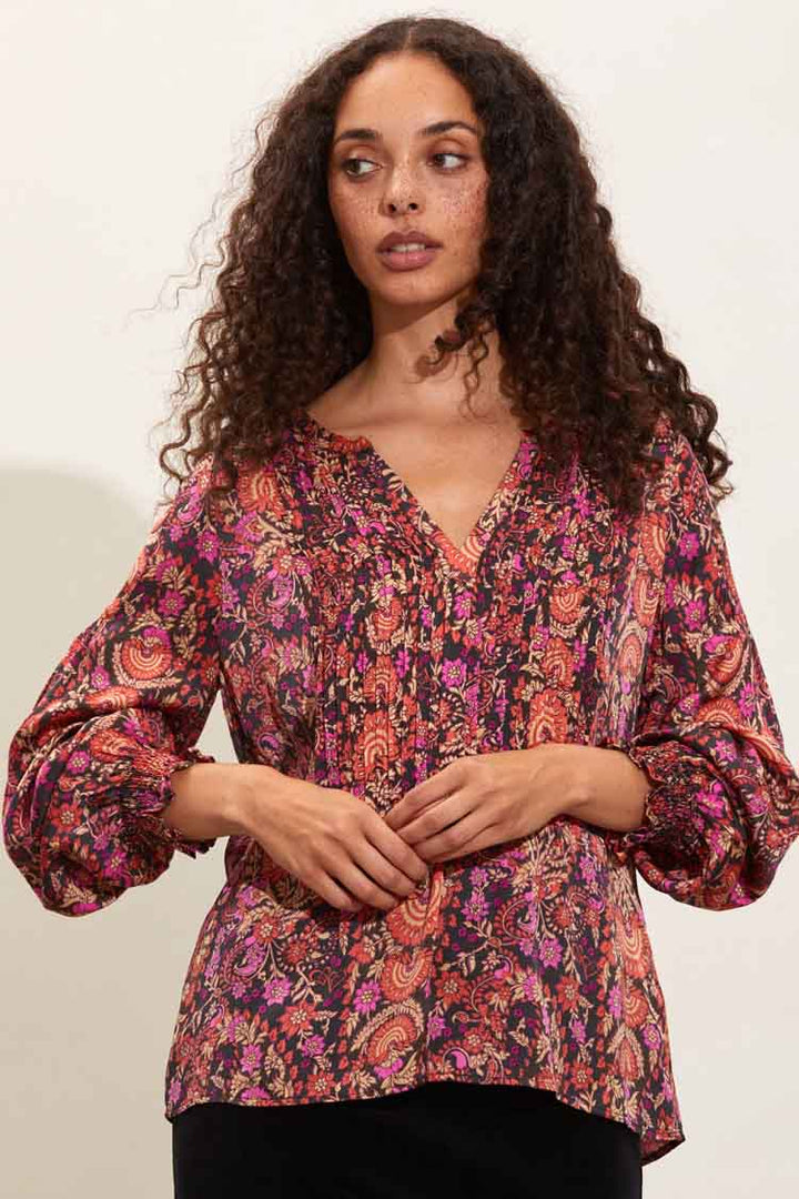 Rosemary Blouse in Dazzling Pink