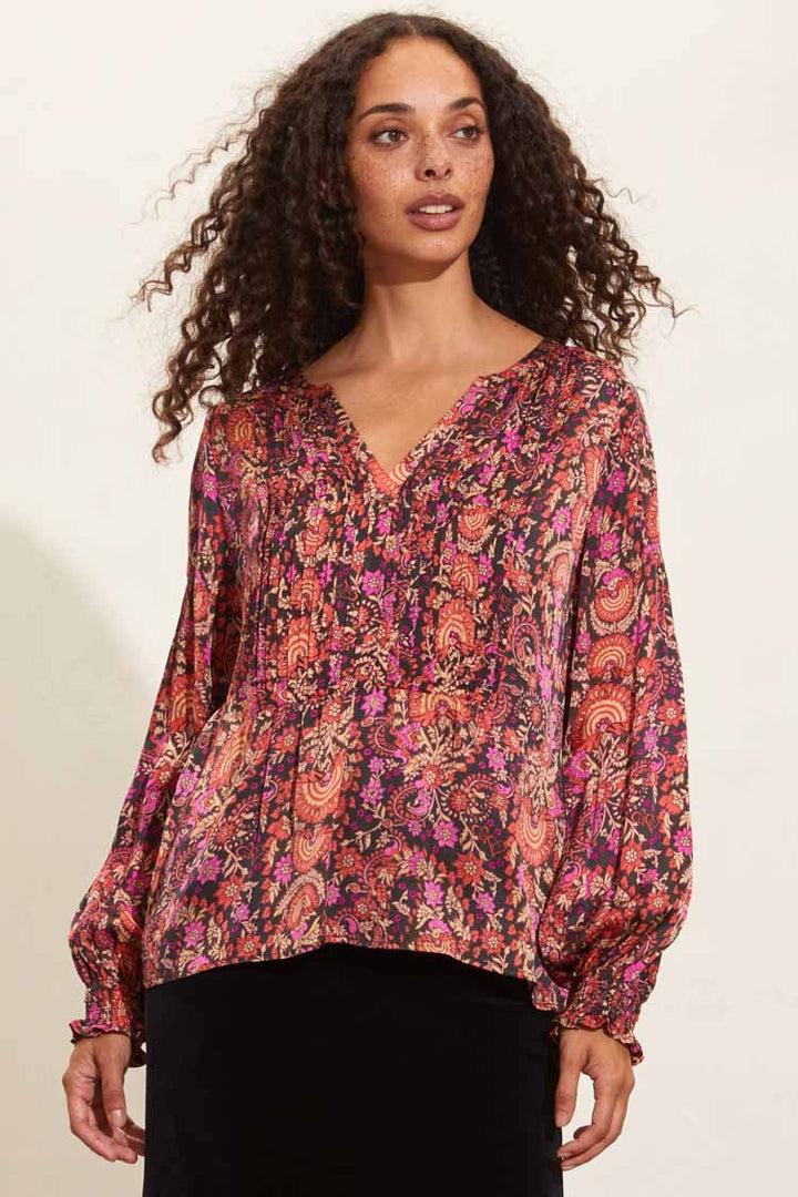 Rosemary Blouse in Dazzling Pink