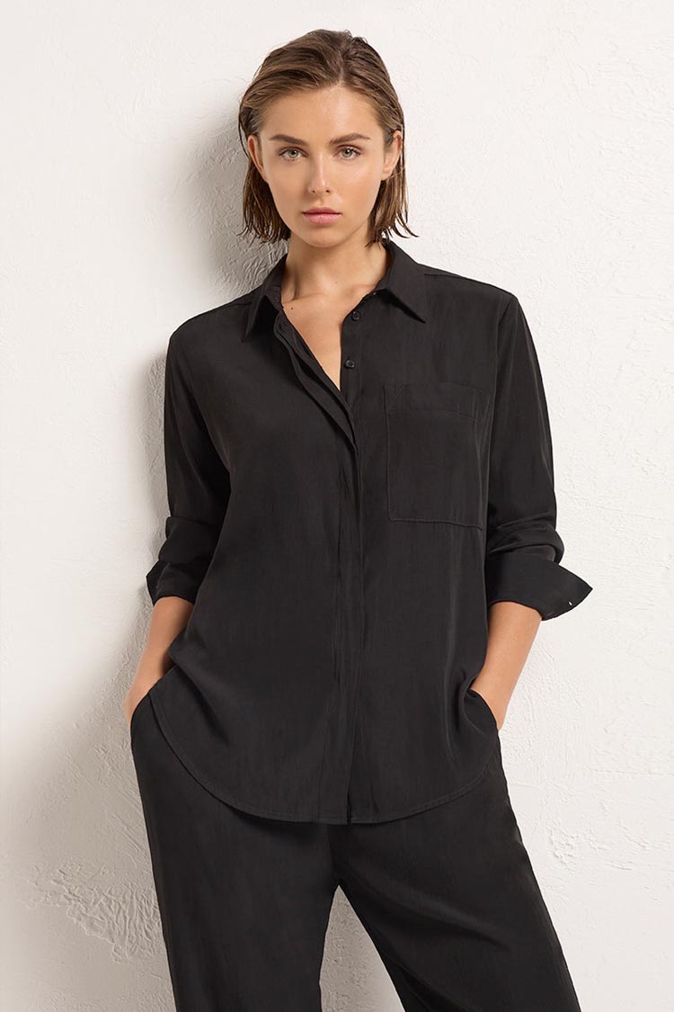 Single Pocket Shirt in Black