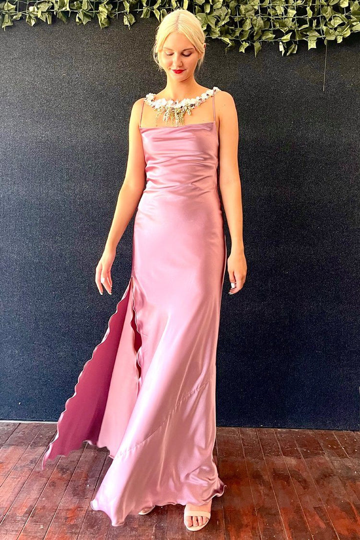 Sabina Cross Back Dress in Grape Dresses Lucy Laurita - Leiela 