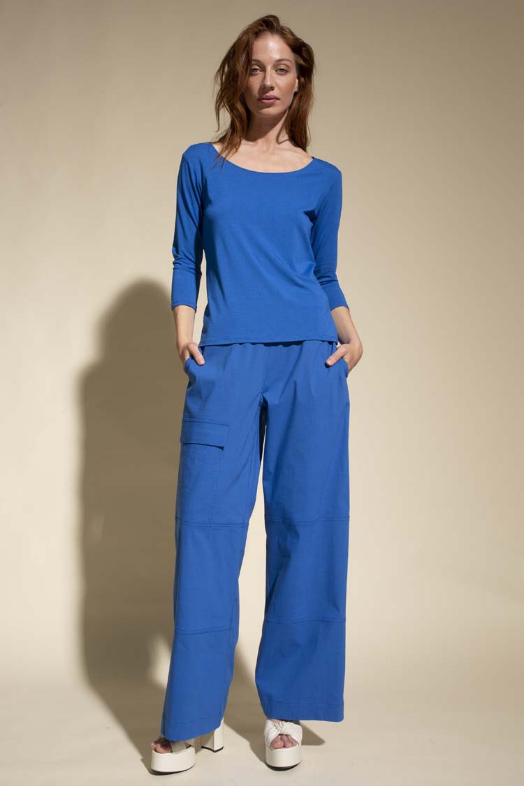 Scoop Neck Top in Mediterranean