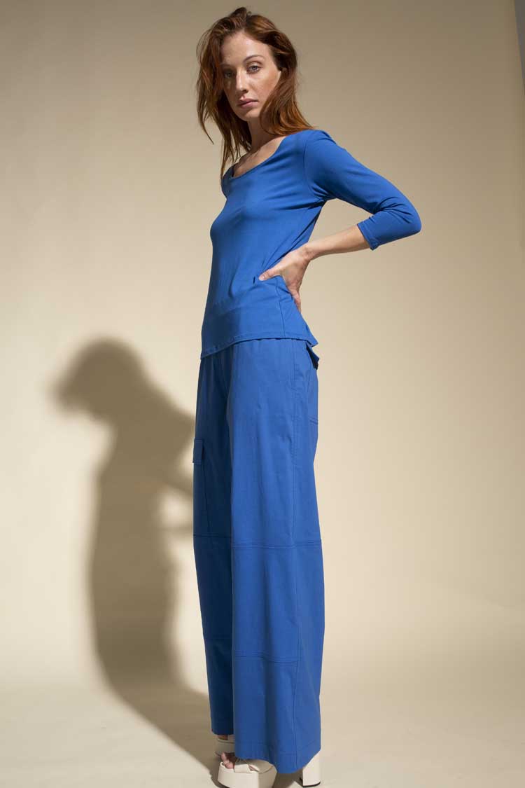 Scoop Neck Top in Mediterranean