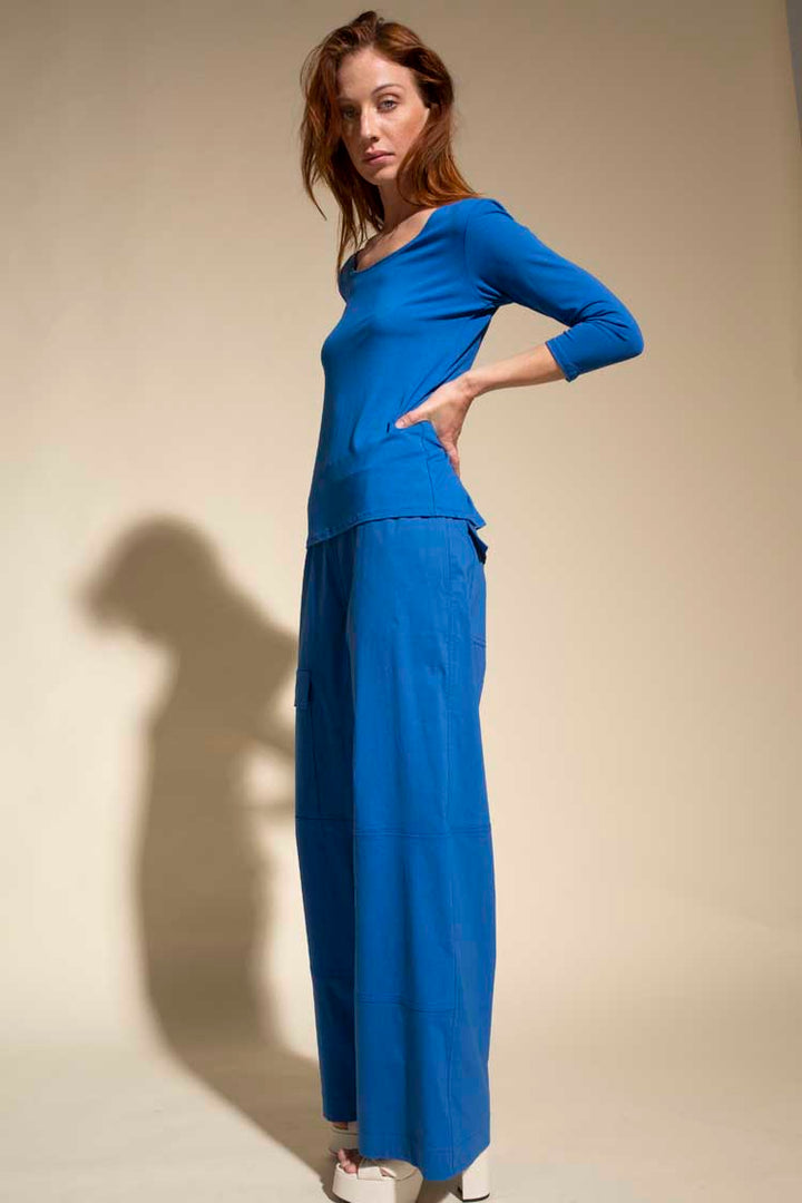 Scoop Neck Top in Mediterranean