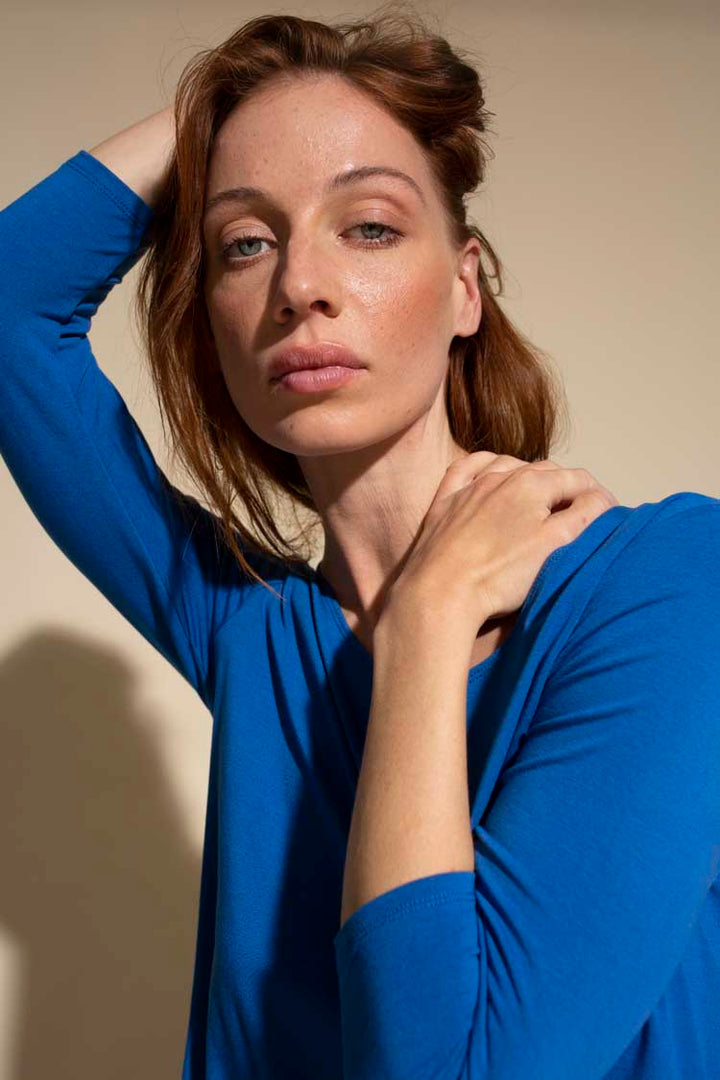 Scoop Neck Top in Mediterranean