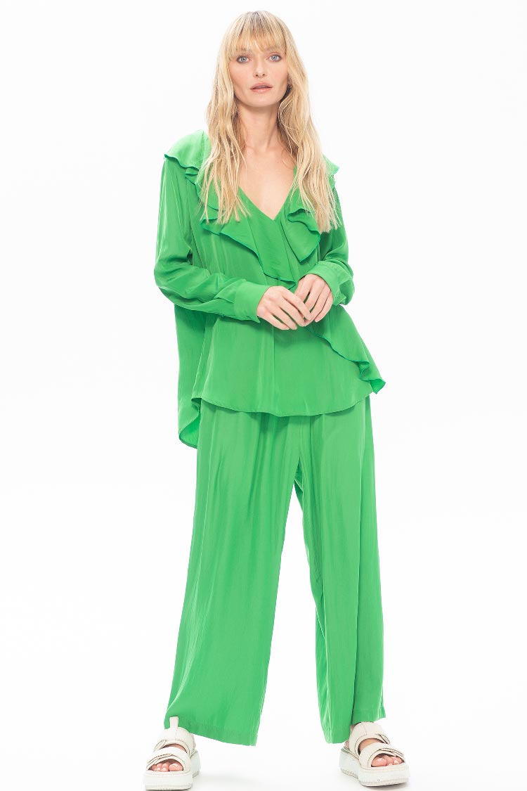 Scroll Blouse in Leaf