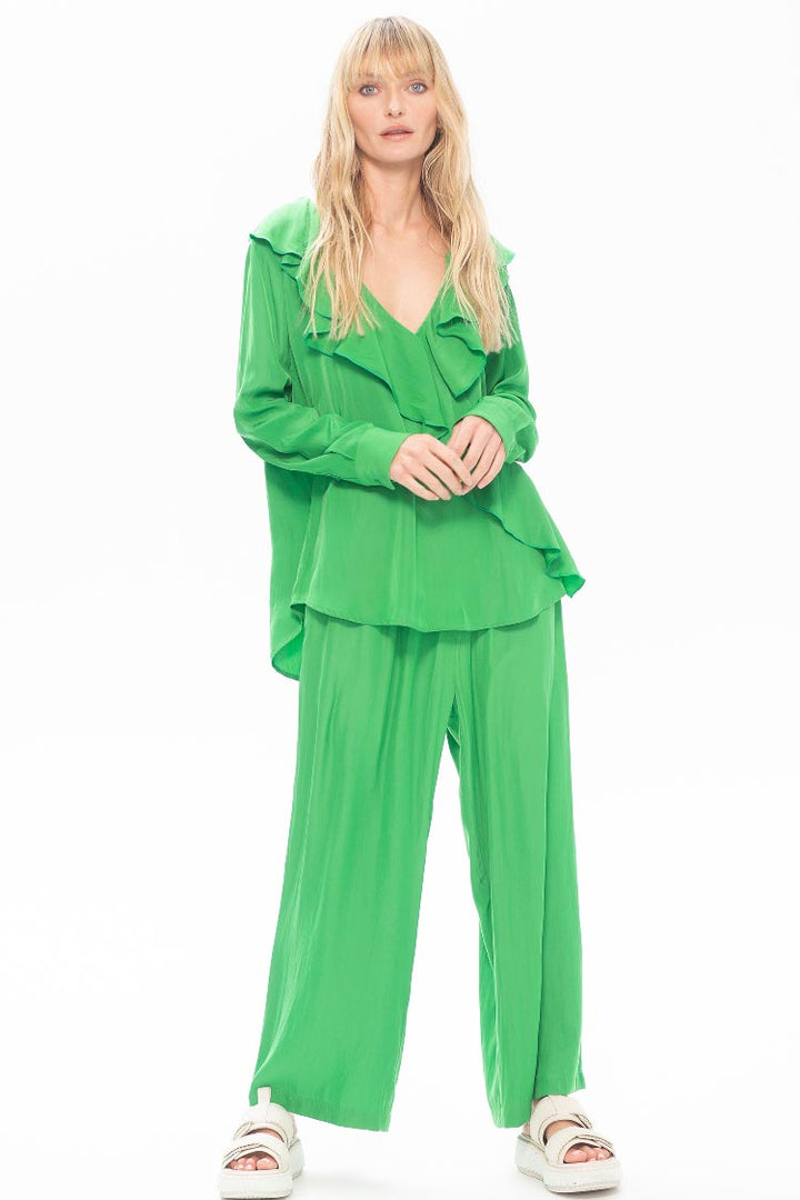 Scroll Blouse in Leaf