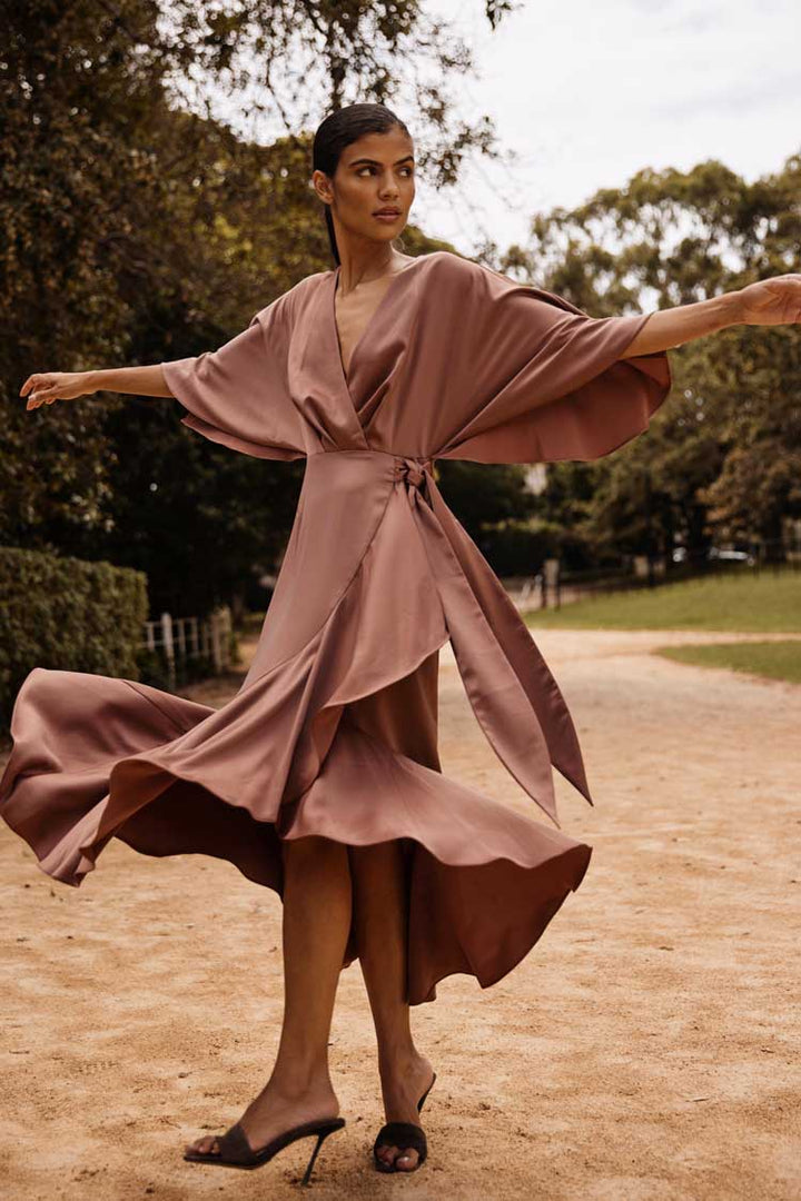 Seeker Cape Midi Dress
