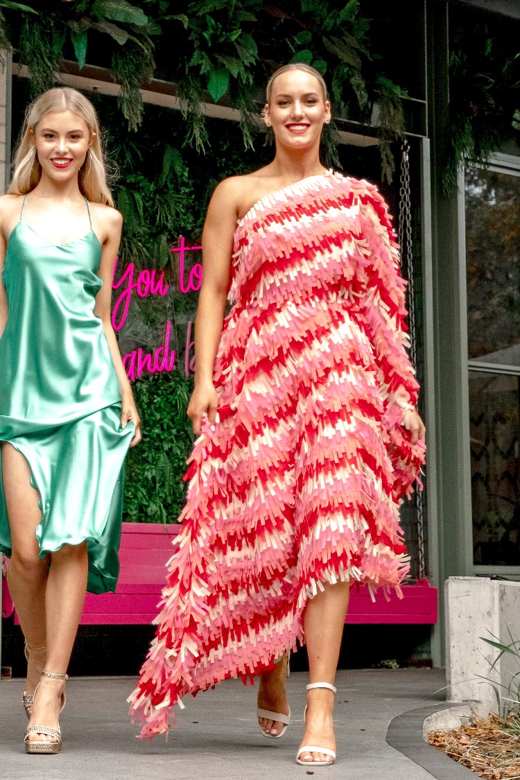 Selma Flamingo Tassels Dress w Belt