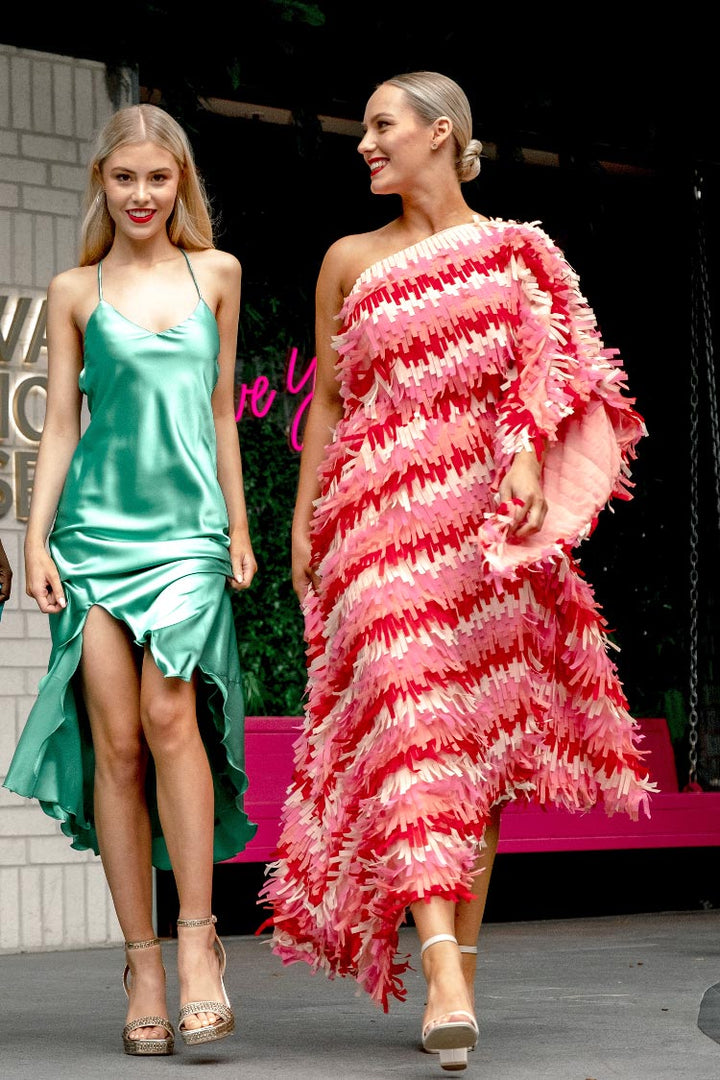 Selma Flamingo Tassels Dress w Belt