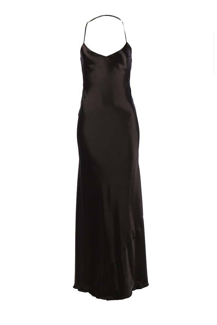 Senna V Neck Long Dress in Black Dresses Lucy Laurita - Leiela 