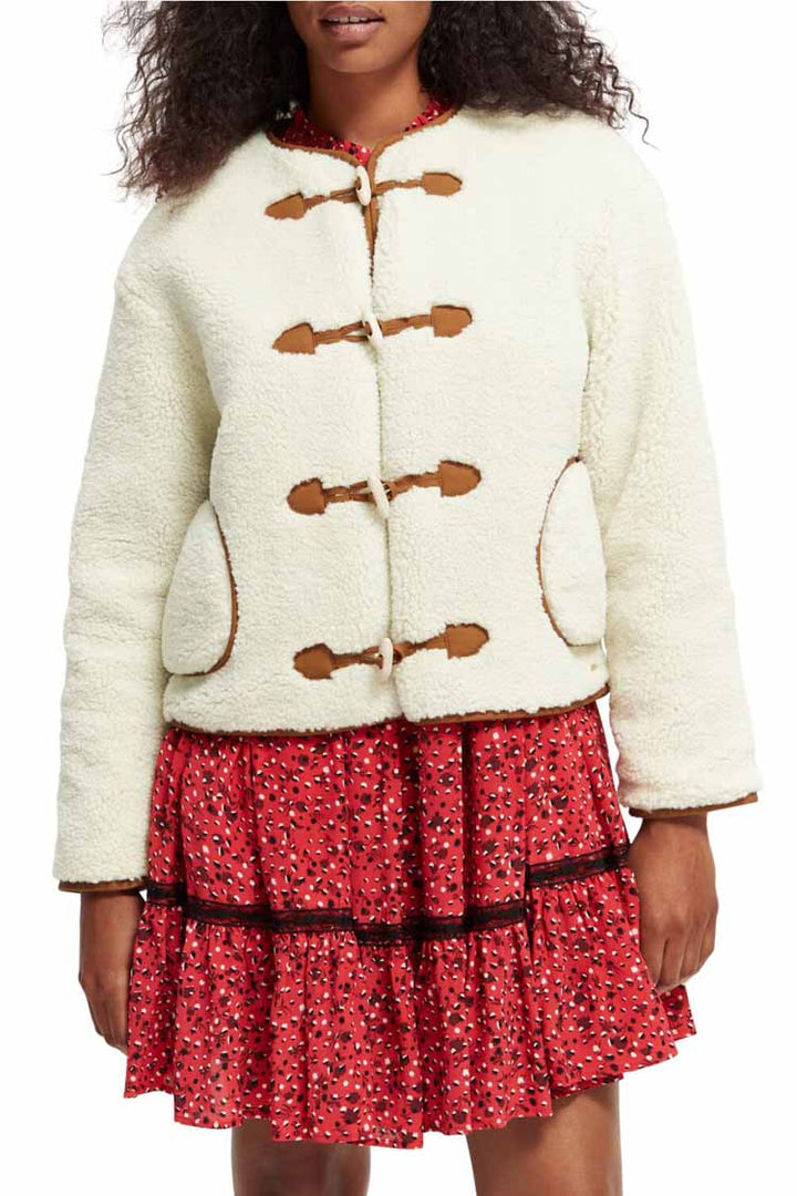 Short Teddy Jacket in Aged Ivory | FINAL SALE