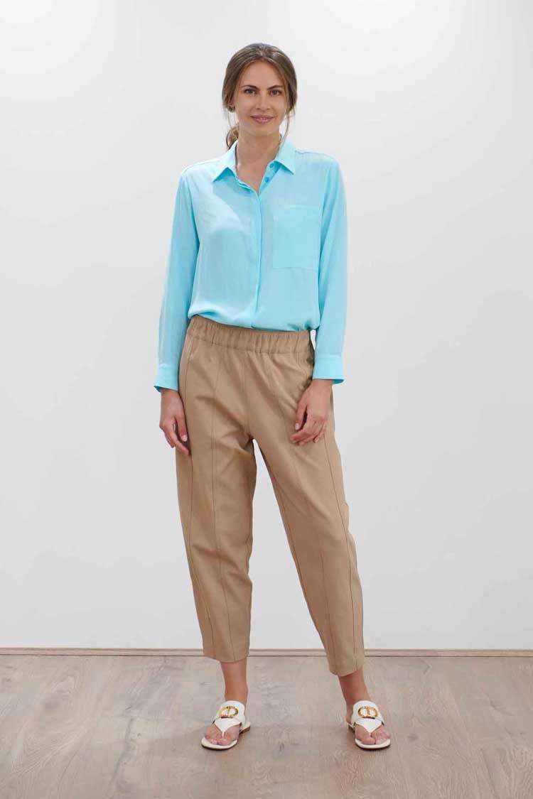 Single Pocket Shirt in Aqua Tops Mela Purdie 