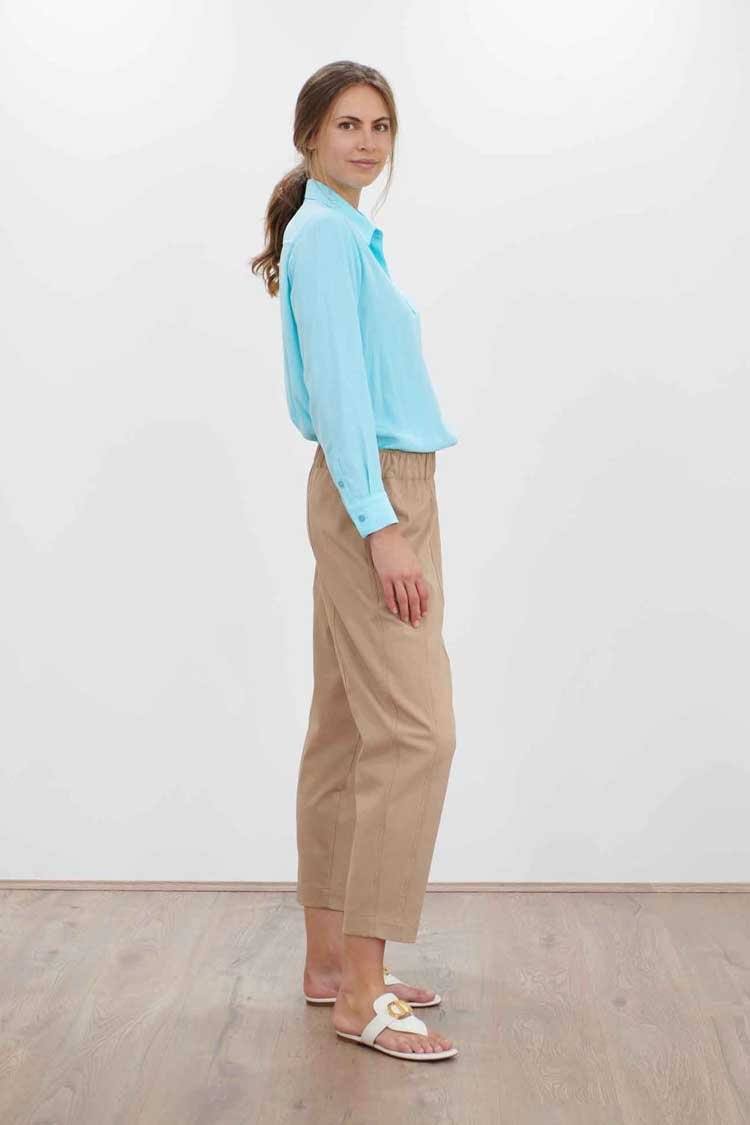 Single Pocket Shirt in Aqua Tops Mela Purdie 