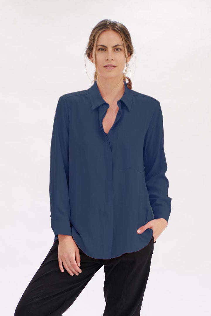 Single Pocket Shirt in Midnight