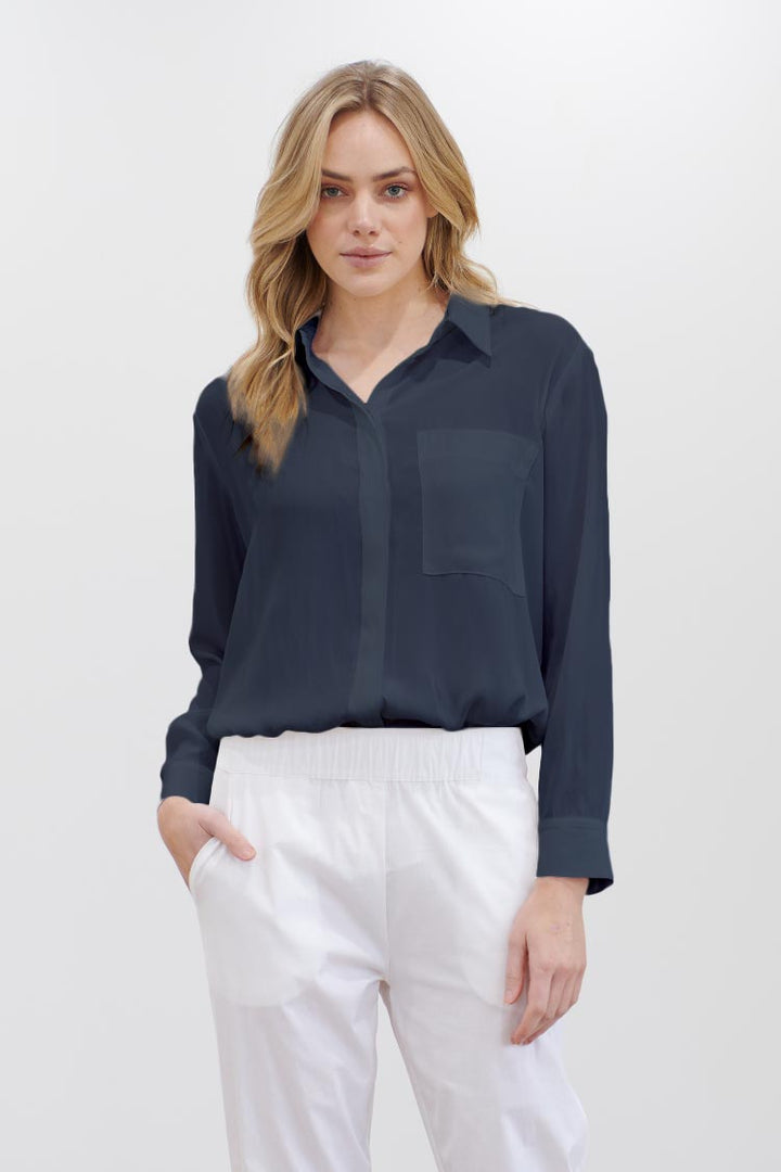 Single Pocket Shirt in Midnight