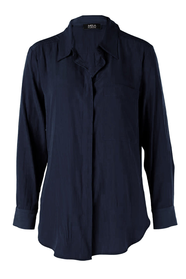 Single Pocket Shirt in Navy Tops Mela Purdie 