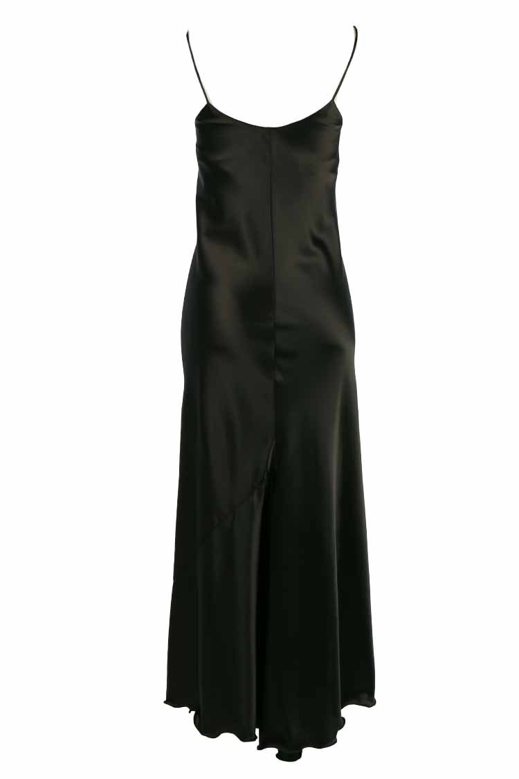 Bias Slip Dress in Black Dresses Lucy Laurita - Leiela 