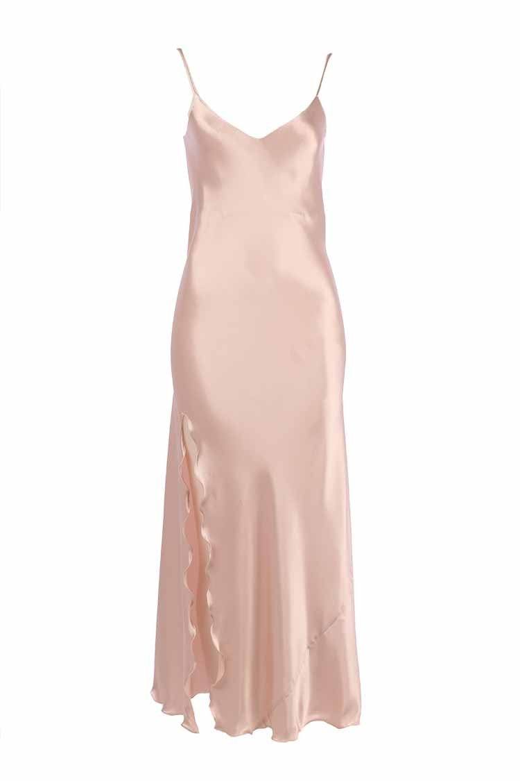 Bias Slip Dress in Vintage Pink Dresses Lucy Laurita - Leiela 