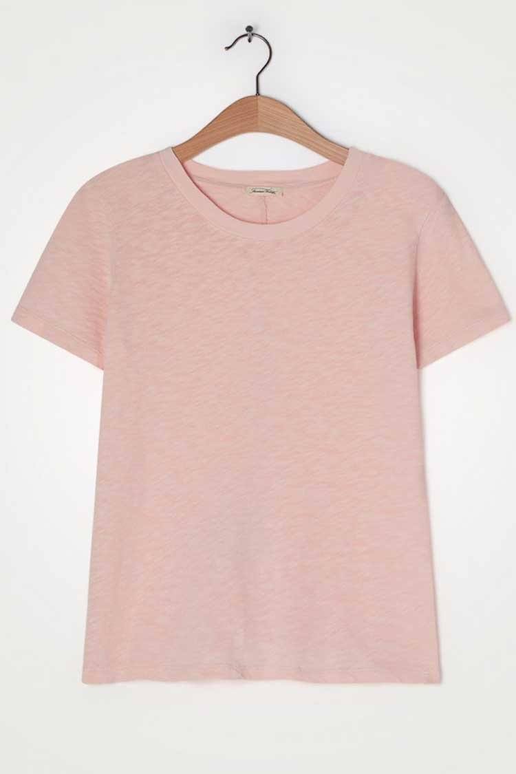 Sonoma Round Neck T-Shirt in Pinkish Tops American Vintage 