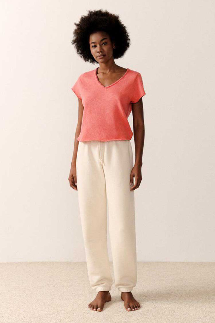 Sonoma V-neck SS Tee in Blush