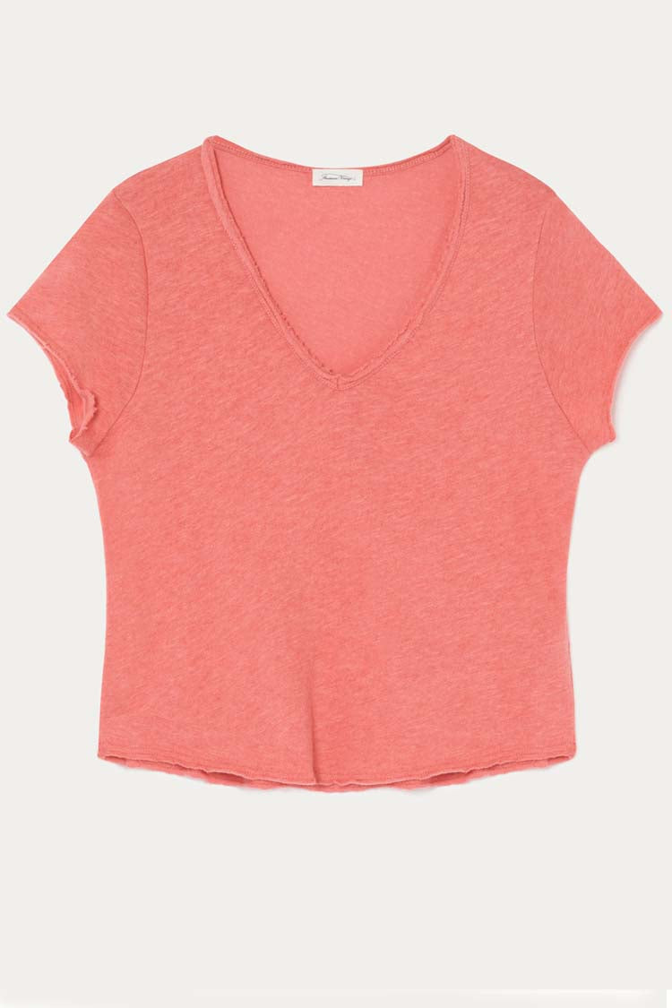 Sonoma V-neck SS Tee in Blush